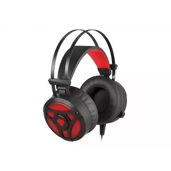GENESIS Neon 360 Headset Kabelgebundenes Gaming-Headset mit Kopfbügel Schwarz, Rot