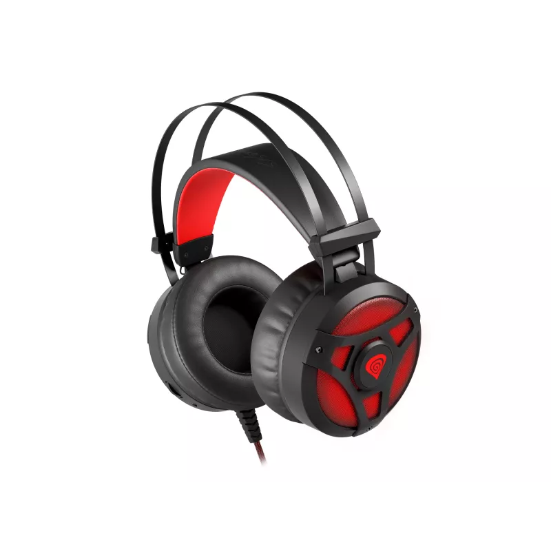 GENESIS Neon 360 Headset Kabelgebundenes Gaming-Headset mit Kopfbügel Schwarz, Rot