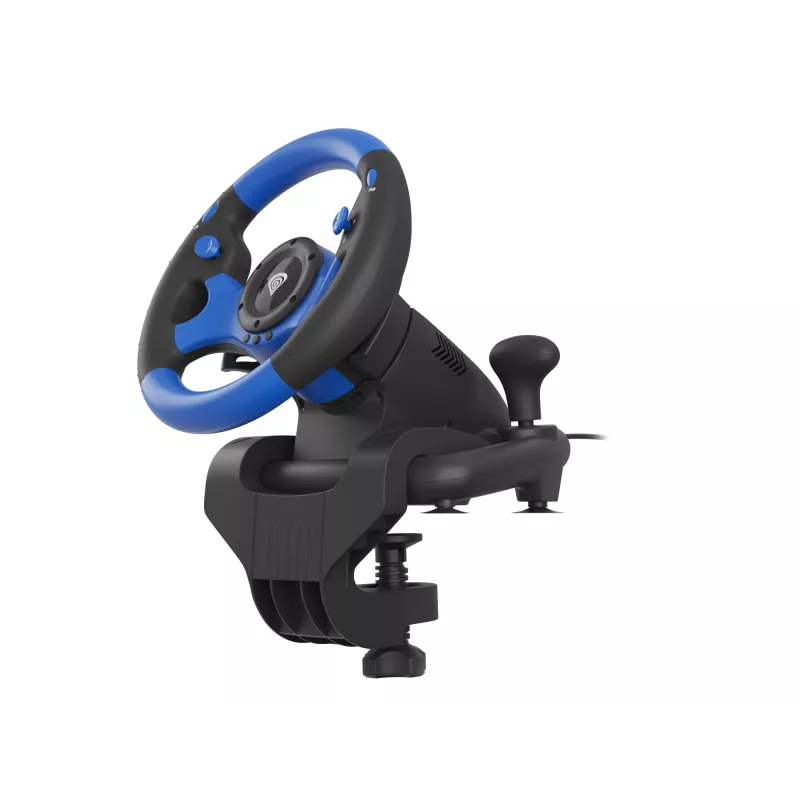 GENESIS Seaborg 350 Schwarz, Blue USB Lenkrad + Pedale Nintendo Switch, PC, PlayStation 4, Playstation 3, Xbox 360, Xbox One, Xbox Series S, Xbox Series X
