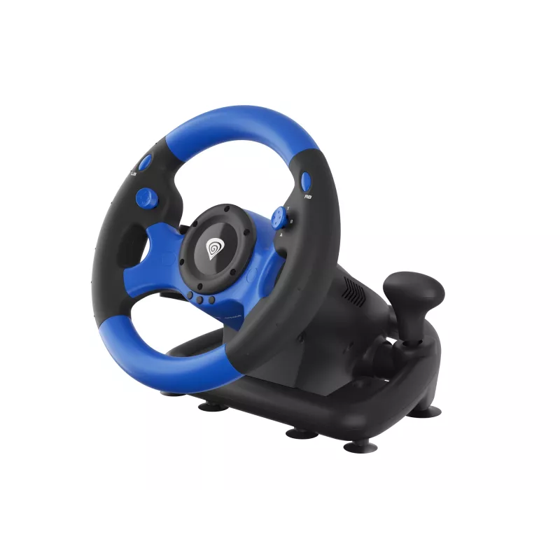 GENESIS Seaborg 350 Schwarz, Blue USB Lenkrad + Pedale Nintendo Switch, PC, PlayStation 4, Playstation 3, Xbox 360, Xbox One, Xbox Series S, Xbox Series X