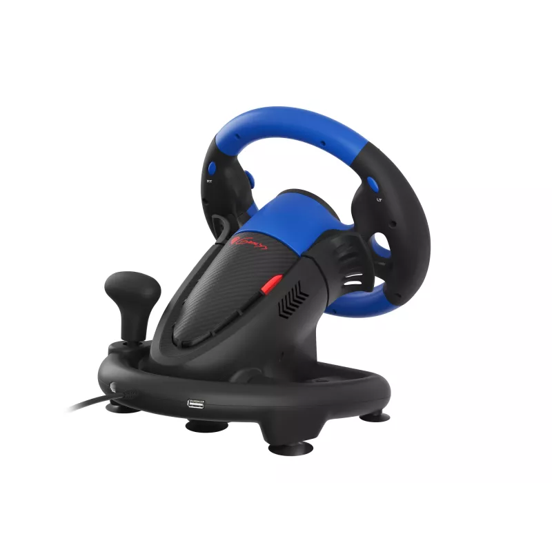 GENESIS Seaborg 350 Schwarz, Blue USB Lenkrad + Pedale Nintendo Switch, PC, PlayStation 4, Playstation 3, Xbox 360, Xbox One, Xbox Series S, Xbox Series X