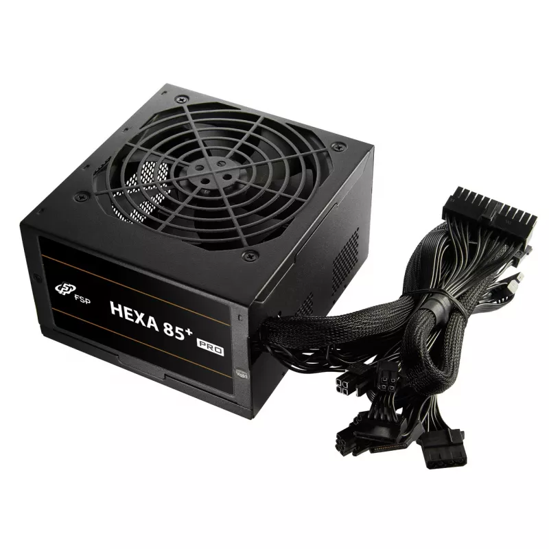 FSP HEXA 85+ PRO 550W Netzteil ATX ATX2.5 Schwarz, 550 W, 100 - 240 V, 50 - 60 Hz, 7.5 - 3 A, Aktiv, 100 W