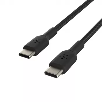 BELKIN USB-C-auf-USB-C-Kabel, geflochten, 1 m, Schwarz