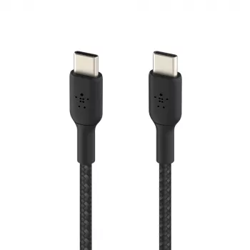 BELKIN USB-C-auf-USB-C-Kabel, geflochten, 1 m, Schwarz