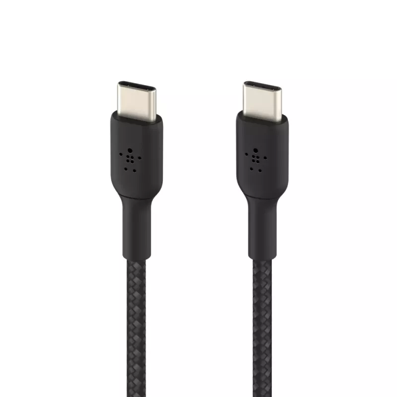 BELKIN USB-C-auf-USB-C-Kabel, geflochten, 1 m, Schwarz