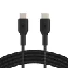 BELKIN USB-C-auf-USB-C-Kabel, geflochten, 1 m, Schwarz