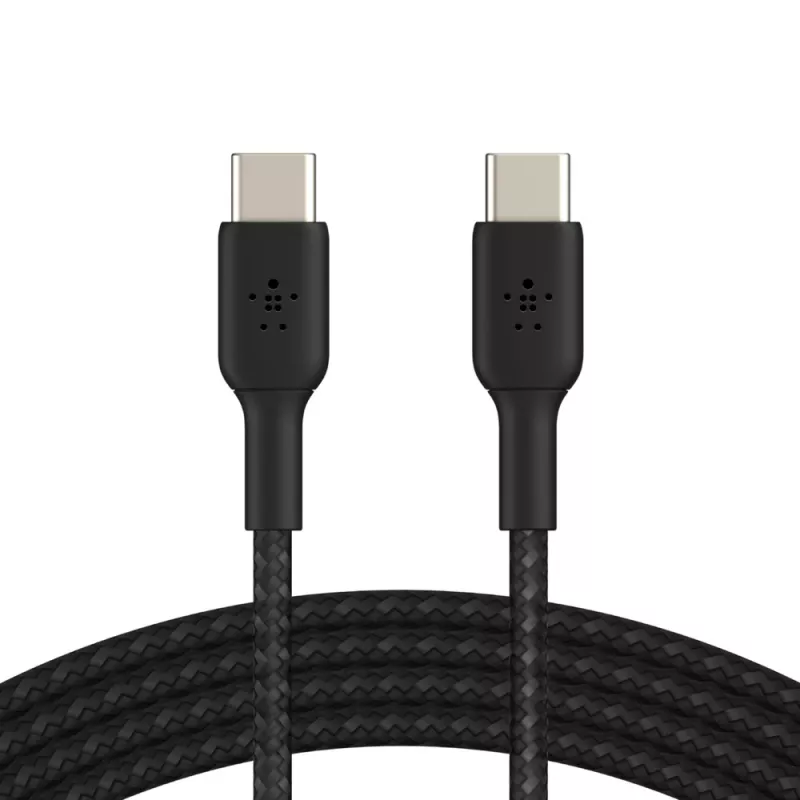 BELKIN USB-C-auf-USB-C-Kabel, geflochten, 1 m, Schwarz