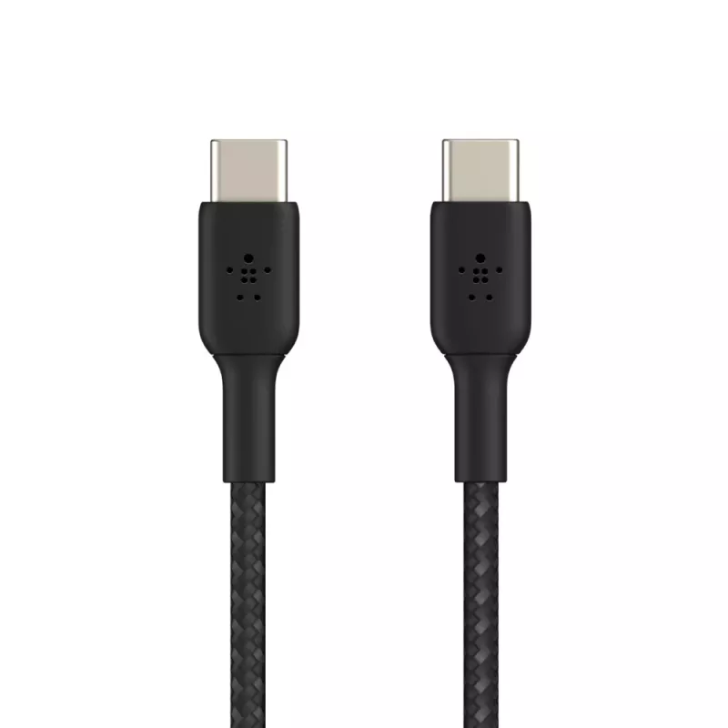 BELKIN USB-C-auf-USB-C-Kabel, geflochten, 1 m, Schwarz