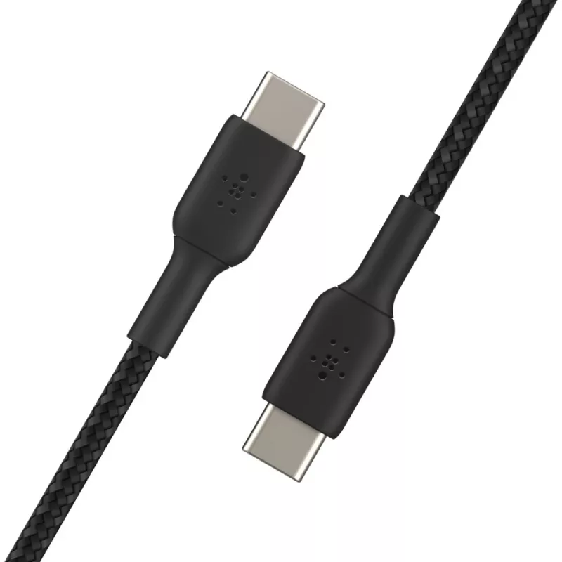 BELKIN USB-C-auf-USB-C-Kabel, geflochten, 1 m, Schwarz