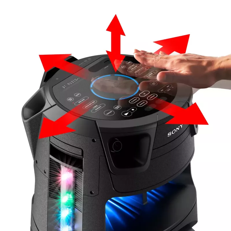 Sony MHC-V73D High Power Bluetooth® Party Speaker mit omnidirektionalem Party-Sound und Licht