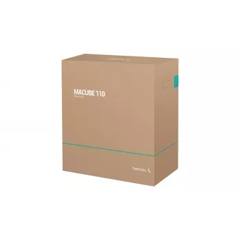 PC-Gehäuse DeepCool MACUBE 110 WH Midi-Tower — Weiß, gehärtetes Glas, microATX, bis zu 320 mm GPU, 165 mm CPU-Kühler, 2x3,5 Zoll + 2x2,5 Zoll Schächte