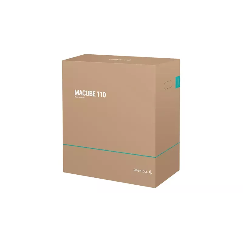 PC-Gehäuse DeepCool MACUBE 110 WH Midi-Tower — Weiß, gehärtetes Glas, microATX, bis zu 320 mm GPU, 165 mm CPU-Kühler, 2x3,5 Zoll + 2x2,5 Zoll Schächte