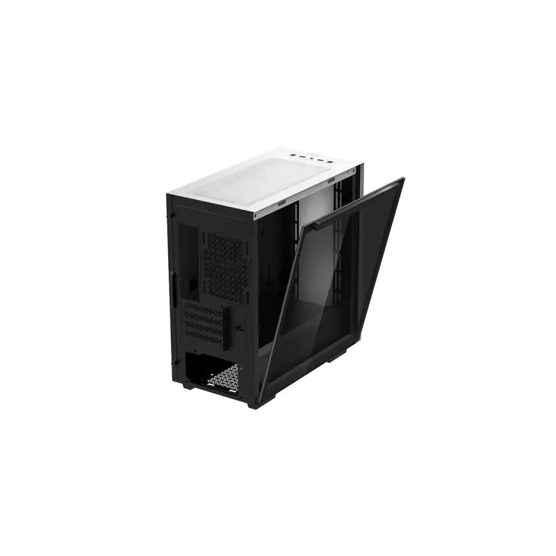 PC-Gehäuse DeepCool MACUBE 110 WH Midi-Tower — Weiß, gehärtetes Glas, microATX, bis zu 320 mm GPU, 165 mm CPU-Kühler, 2x3,5 Zoll + 2x2,5 Zoll Schächte