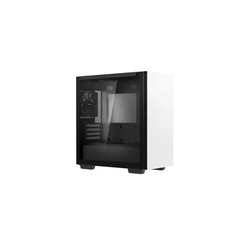 PC-Gehäuse DeepCool MACUBE 110 WH Midi-Tower — Weiß, gehärtetes Glas, microATX, bis zu 320 mm GPU, 165 mm CPU-Kühler, 2x3,5 Zoll + 2x2,5 Zoll Schächte