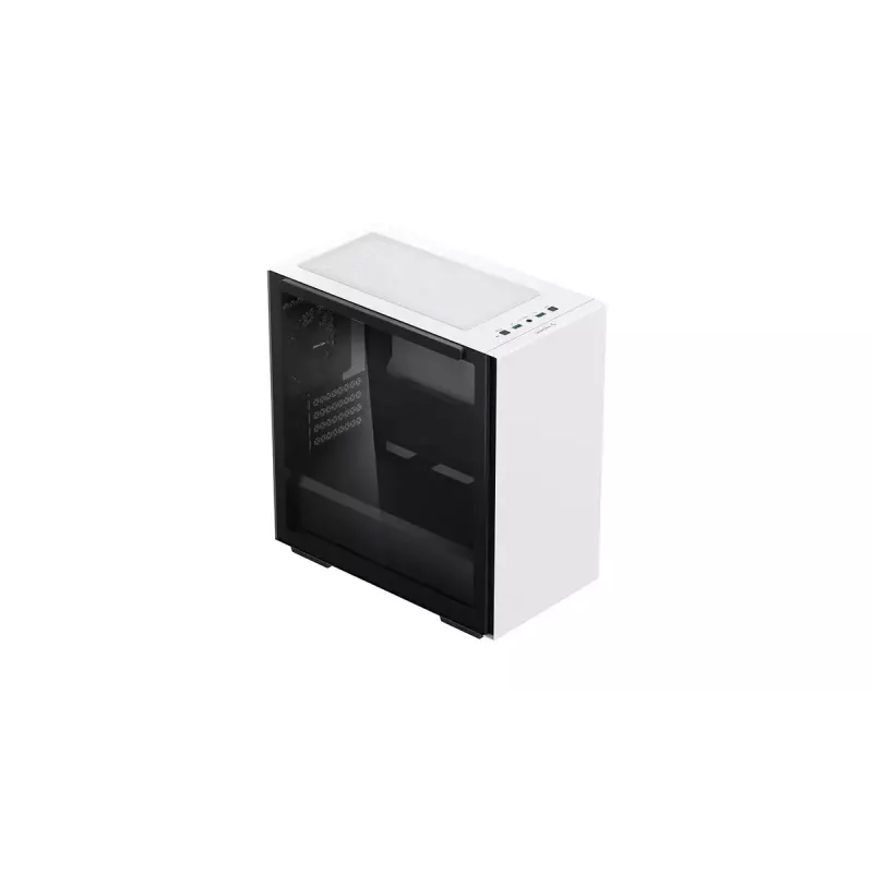 PC-Gehäuse DeepCool MACUBE 110 WH Midi-Tower — Weiß, gehärtetes Glas, microATX, bis zu 320 mm GPU, 165 mm CPU-Kühler, 2x3,5 Zoll + 2x2,5 Zoll Schächte