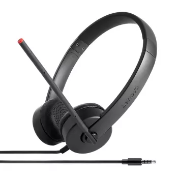 Lenovo Stereo Analog Headset Kabelgebunden Kopfband Büro/Callcenter Schwarz