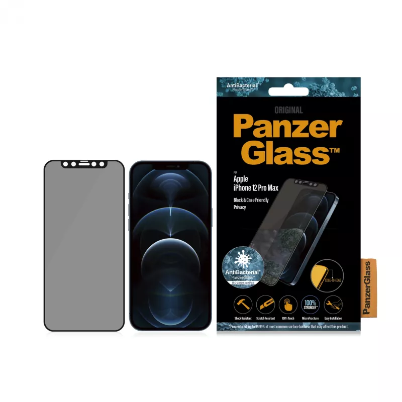 PanzerGlass ® Privacy Screen Protector iPhone 12 Pro Max | Edge-to-Edge
