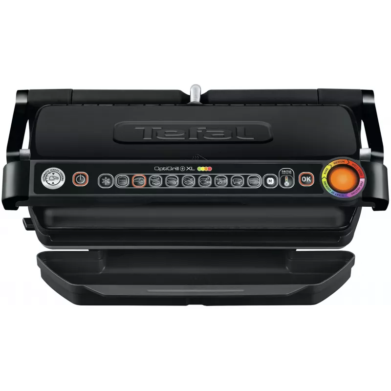 Kontaktgrill Tefal GC7228 — Kontaktgrill, 800 cm² Grillfläche, einstellbarer Thermostat, schwarzer Edelstahl