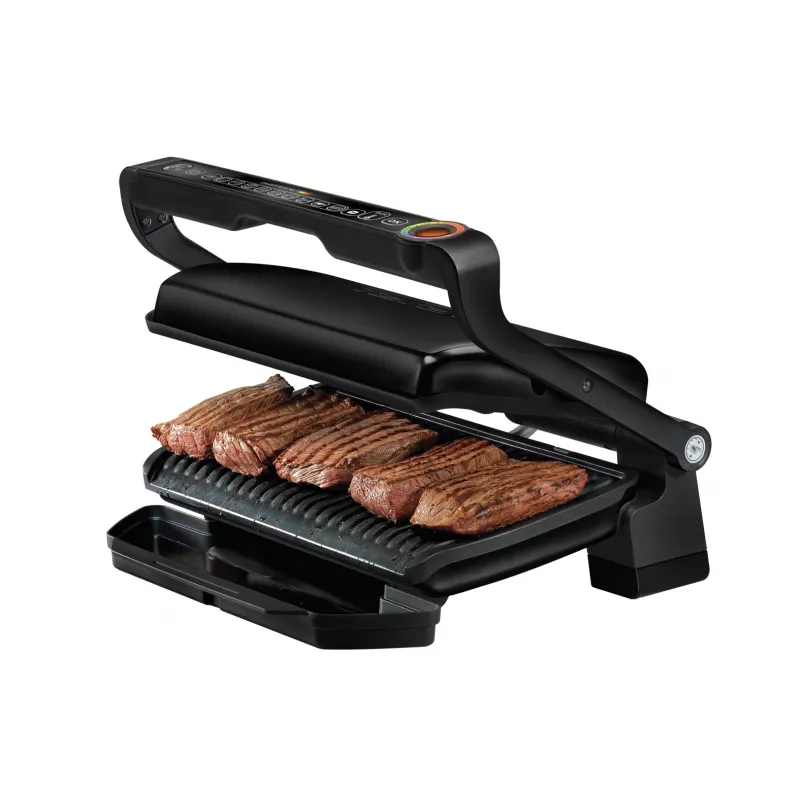 Kontaktgrill Tefal GC7228 — Kontaktgrill, 800 cm² Grillfläche, einstellbarer Thermostat, schwarzer Edelstahl