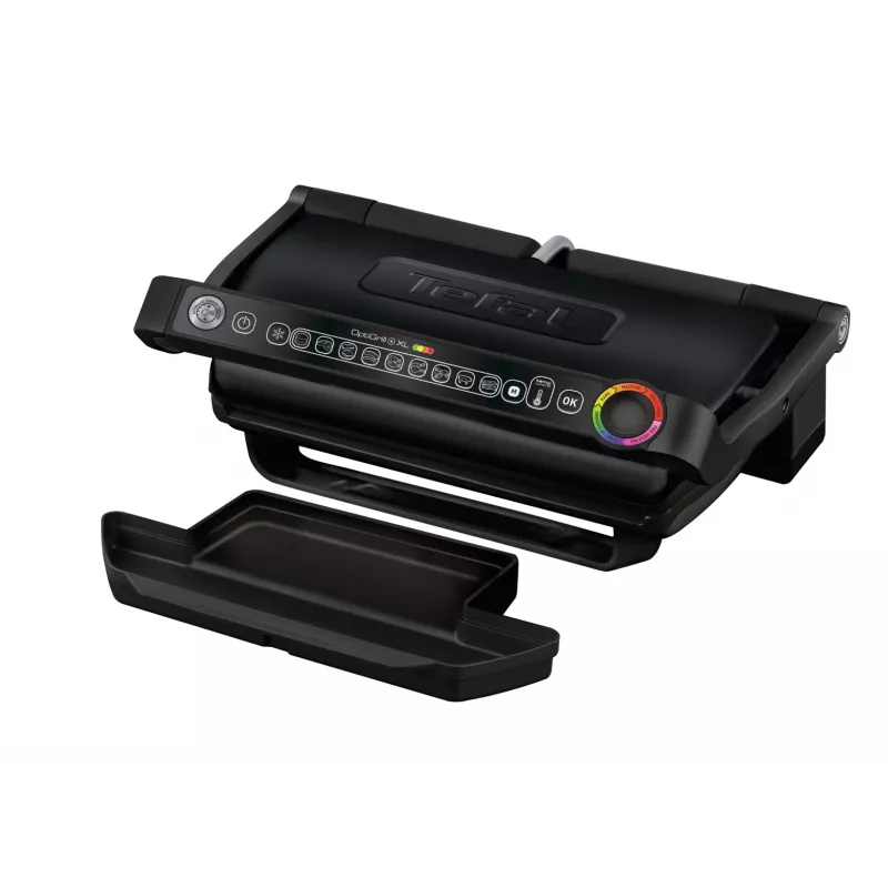 Kontaktgrill Tefal GC7228 — Kontaktgrill, 800 cm² Grillfläche, einstellbarer Thermostat, schwarzer Edelstahl