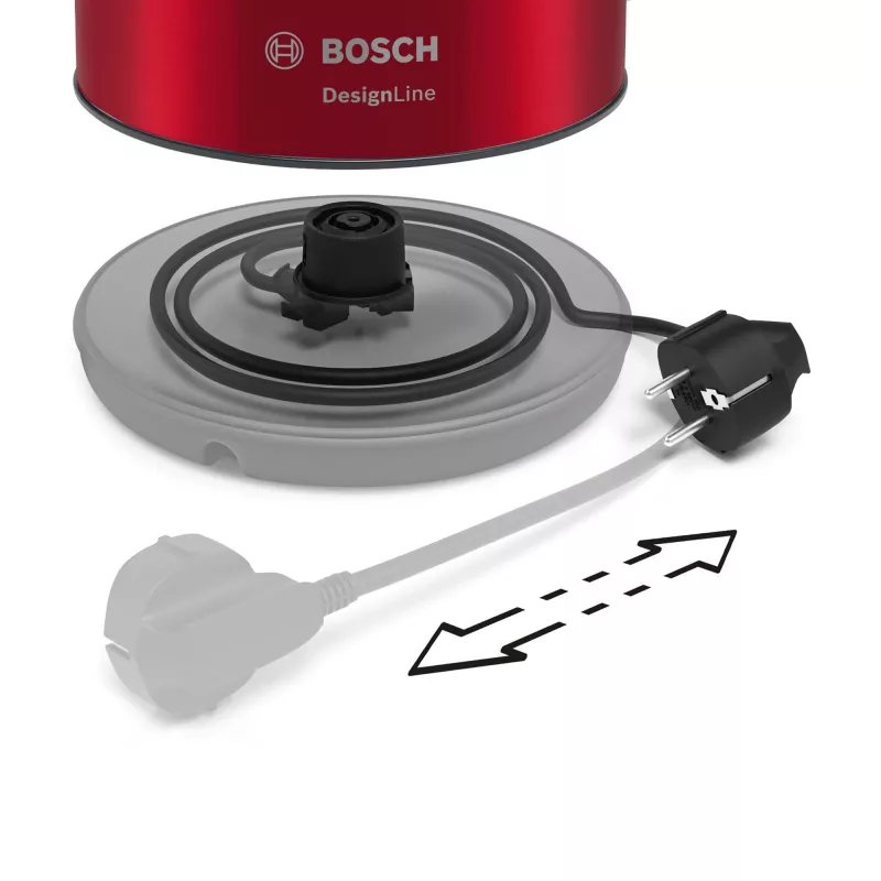 Bosch TWK3P424 Wasserkocher 1,7 L 2400 W Grau, Rot