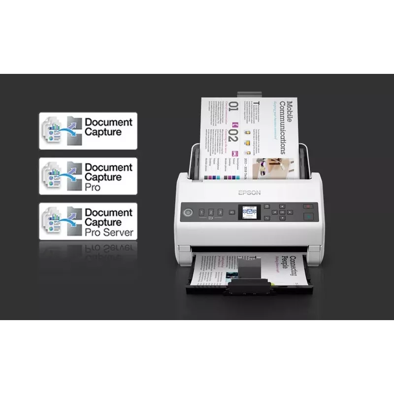 Epson DS-730N Einzugsscanner 600 x 600 DPI A4 Schwarz, Grau