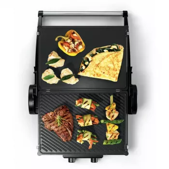 Kontaktgrill Bosch TCG4104 — 2000 W, rechteckig, einstellbarer Thermostat, Grillfläche 328×238 mm, rot