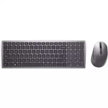 Kabellose Tastatur und Maus Dell KM7120W Bluetooth Titangrau kompakte Tastatur ergonomische Maus