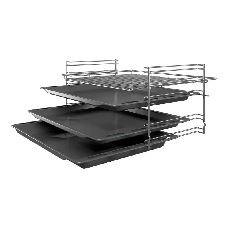 Freistehender Herd Bosch Serie 4 HKR39A250U, Cerankochfeld 4 Zonen, Backofen 66 L, Edelstahl, 600 mm