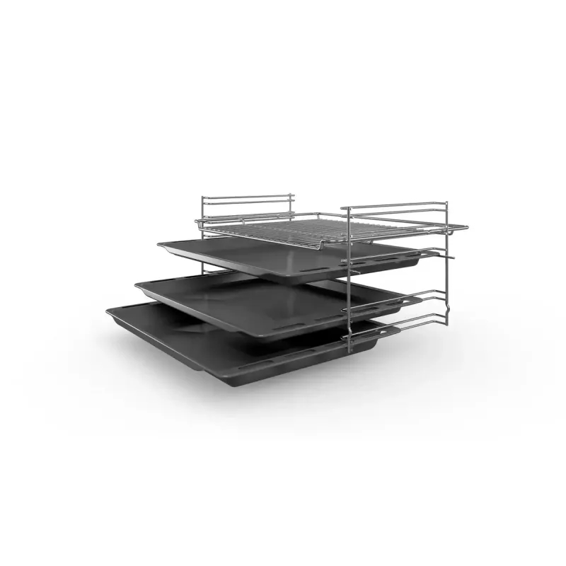 Freistehender Herd Bosch Serie 4 HKR39A250U, Cerankochfeld 4 Zonen, Backofen 66 L, Edelstahl, 600 mm