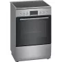 Freistehender Herd Bosch Serie 4 HKR39A250U, Cerankochfeld 4 Zonen, Backofen 66 L, Edelstahl, 600 mm