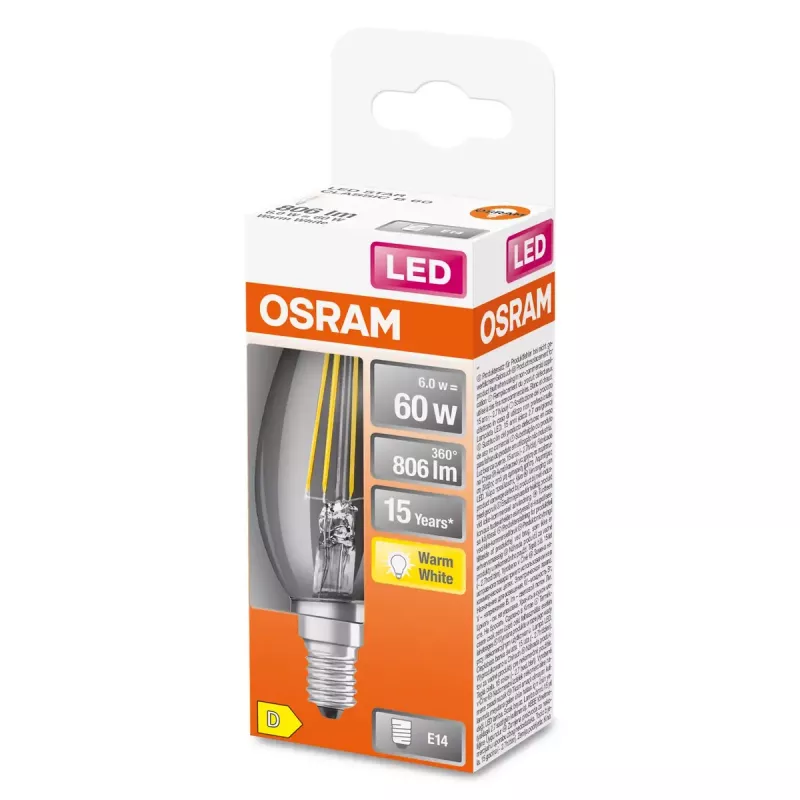 LED-Lampe Osram STAR Warmweiß 2700 K 5,5 W E14 D