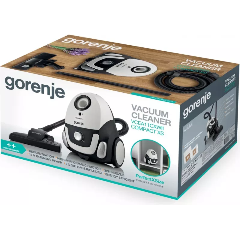 Gorenje VCEA11CXWII 2 L Bodenstaubsauger Trocken 750 W Staubbeutel