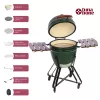 Holzkohle-Kamado-Grill TUNABONE TunaBone Classic 21 Zoll Größe M Grün