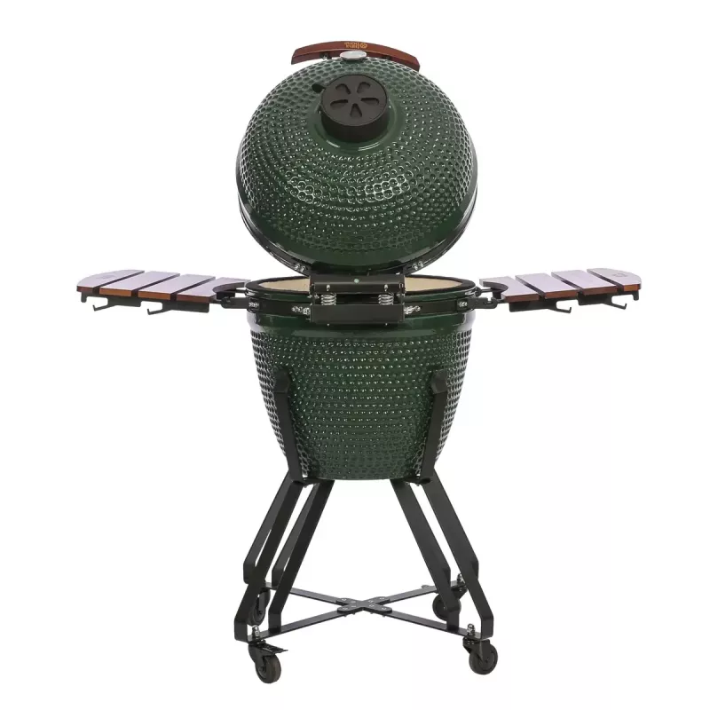 Holzkohle-Kamado-Grill TUNABONE TunaBone Classic 21 Zoll Größe M Grün