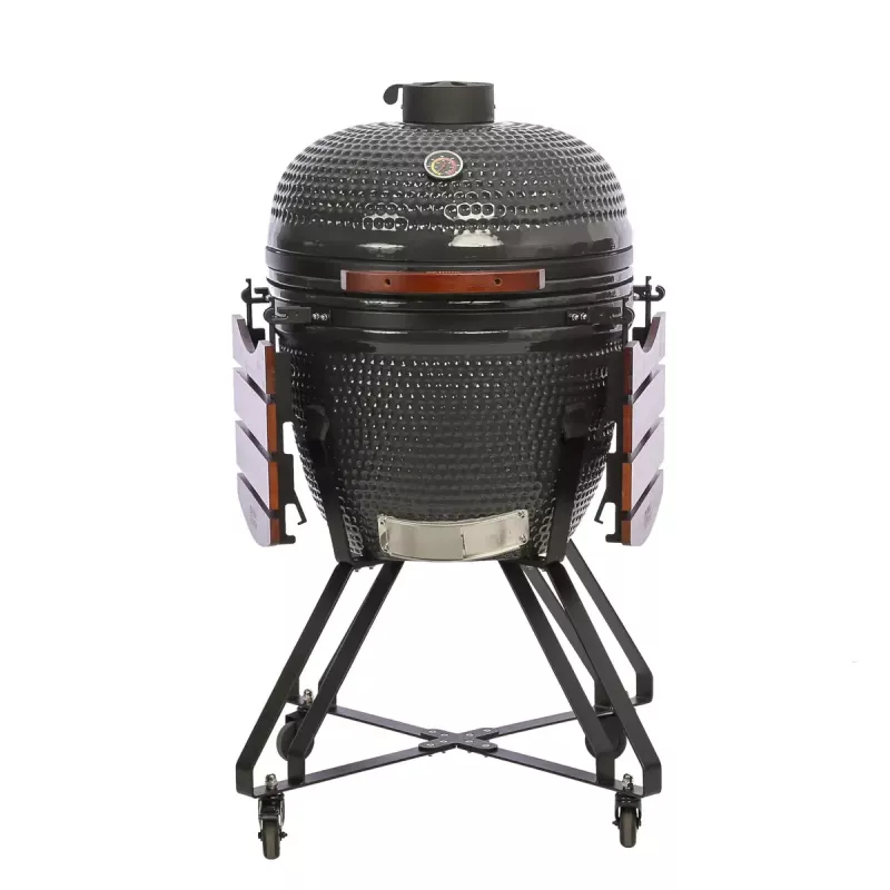 Kamado-Grill TUNABONE TunaBone Classic 23 Zoll (Größe L) Keramik-Kohlegrill, 23 Zoll Grilldurchmesser, dunkelgrau