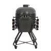 Kamado-Grill TUNABONE TunaBone Classic 23 Zoll (Größe L) Keramik-Kohlegrill, 23 Zoll Grilldurchmesser, dunkelgrau