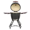Kamado-Grill TUNABONE TunaBone Classic 23 Zoll (Größe L) Keramik-Kohlegrill, 23 Zoll Grilldurchmesser, dunkelgrau