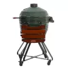 Keramik-Kamado-Grill TARGUS TBG24GREEN-02 — 24-Zoll grüner Holzkohlegrill