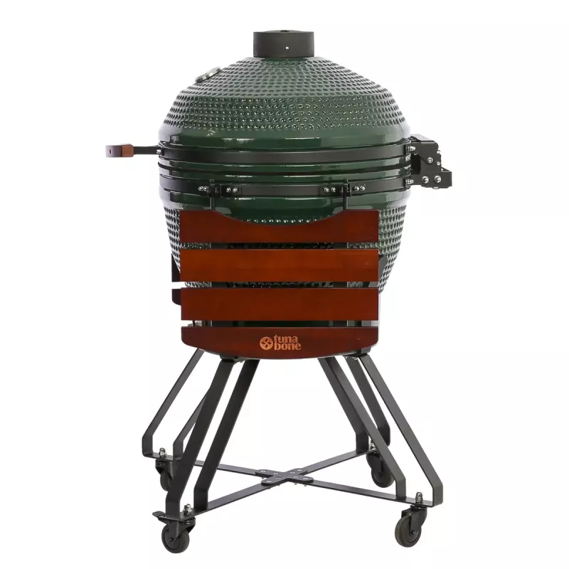 Keramik-Kamado-Grill TARGUS TBG24GREEN-02 — 24-Zoll grüner Holzkohlegrill