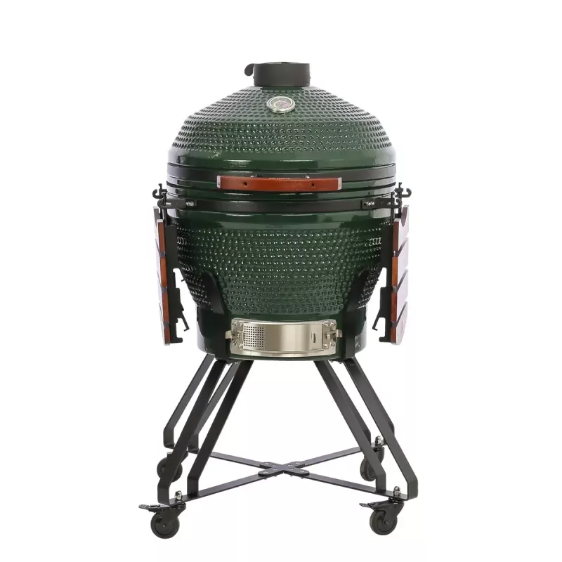 Keramik-Kamado-Grill TARGUS TBG24GREEN-02 — 24-Zoll grüner Holzkohlegrill