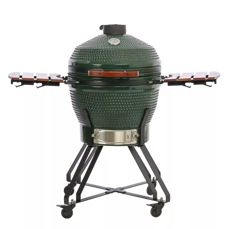 Keramik-Kamado-Grill TARGUS TBG24GREEN-02 — 24-Zoll grüner Holzkohlegrill