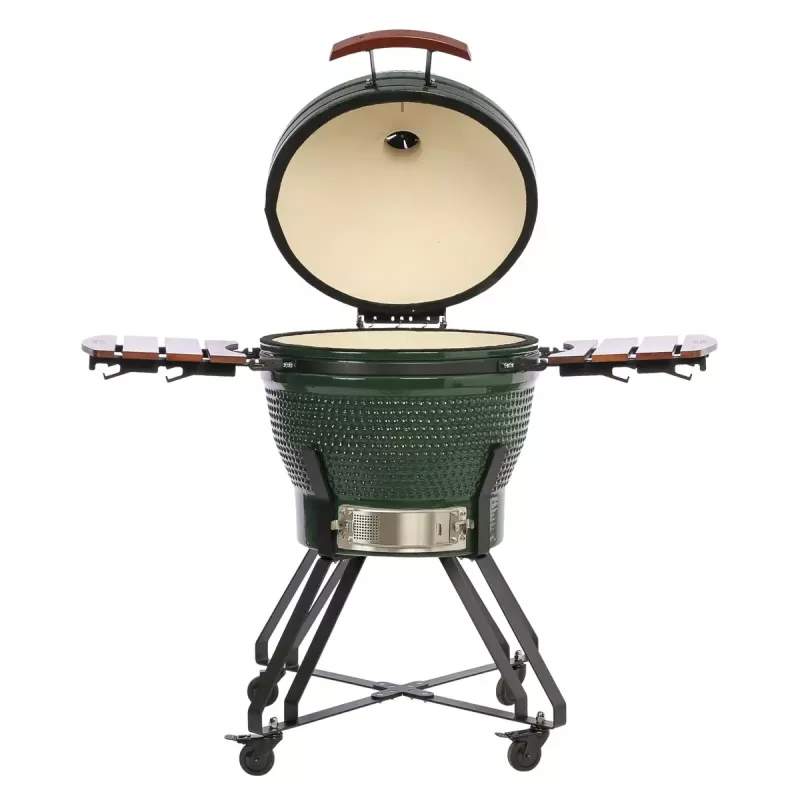 Keramik-Kamado-Grill TARGUS TBG24GREEN-02 — 24-Zoll grüner Holzkohlegrill