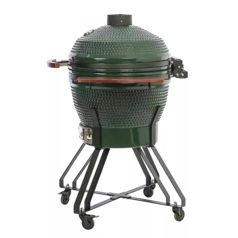Keramik-Kamado-Grill TARGUS TBG24GREEN-02 — 24-Zoll grüner Holzkohlegrill
