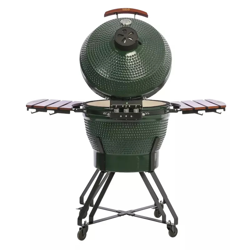 Keramik-Kamado-Grill TARGUS TBG24GREEN-02 — 24-Zoll grüner Holzkohlegrill