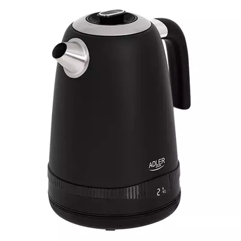 Elektrischer Wasserkocher Adler 1 L 2200 W Schwarz Edelstahl