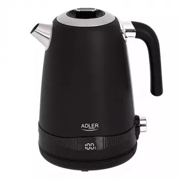 Elektrischer Wasserkocher Adler 1 L 2200 W Schwarz Edelstahl