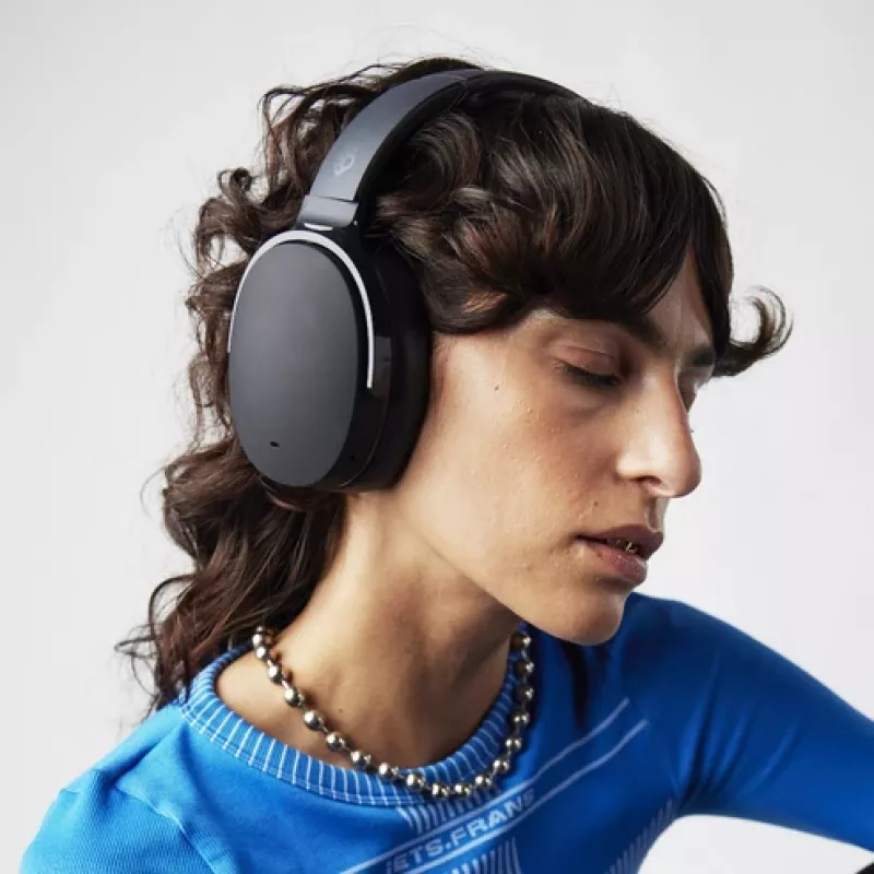 Kopfhörer Skullcandy Hesh ANC — Over-Ear kabelgebunden & kabellos, Bluetooth 5.0, ANC, USB-C, 22 Std. Akkulaufzeit, 3,5 mm, schwarz