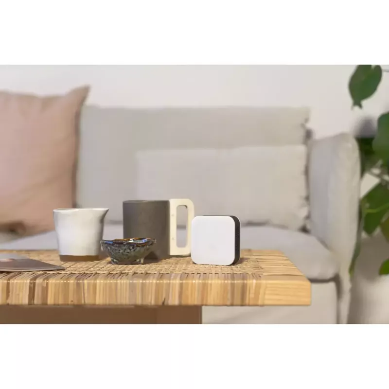 Umweltsensor Mill Sense SENSEAIR – kabelloser Monitor für Luftqualität, Luftfeuchtigkeit und Temperatur (Batterie, Wi‑Fi, 70×30×70 mm)