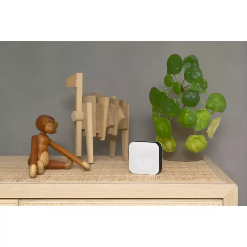 Umweltsensor Mill Sense SENSEAIR – kabelloser Monitor für Luftqualität, Luftfeuchtigkeit und Temperatur (Batterie, Wi‑Fi, 70×30×70 mm)